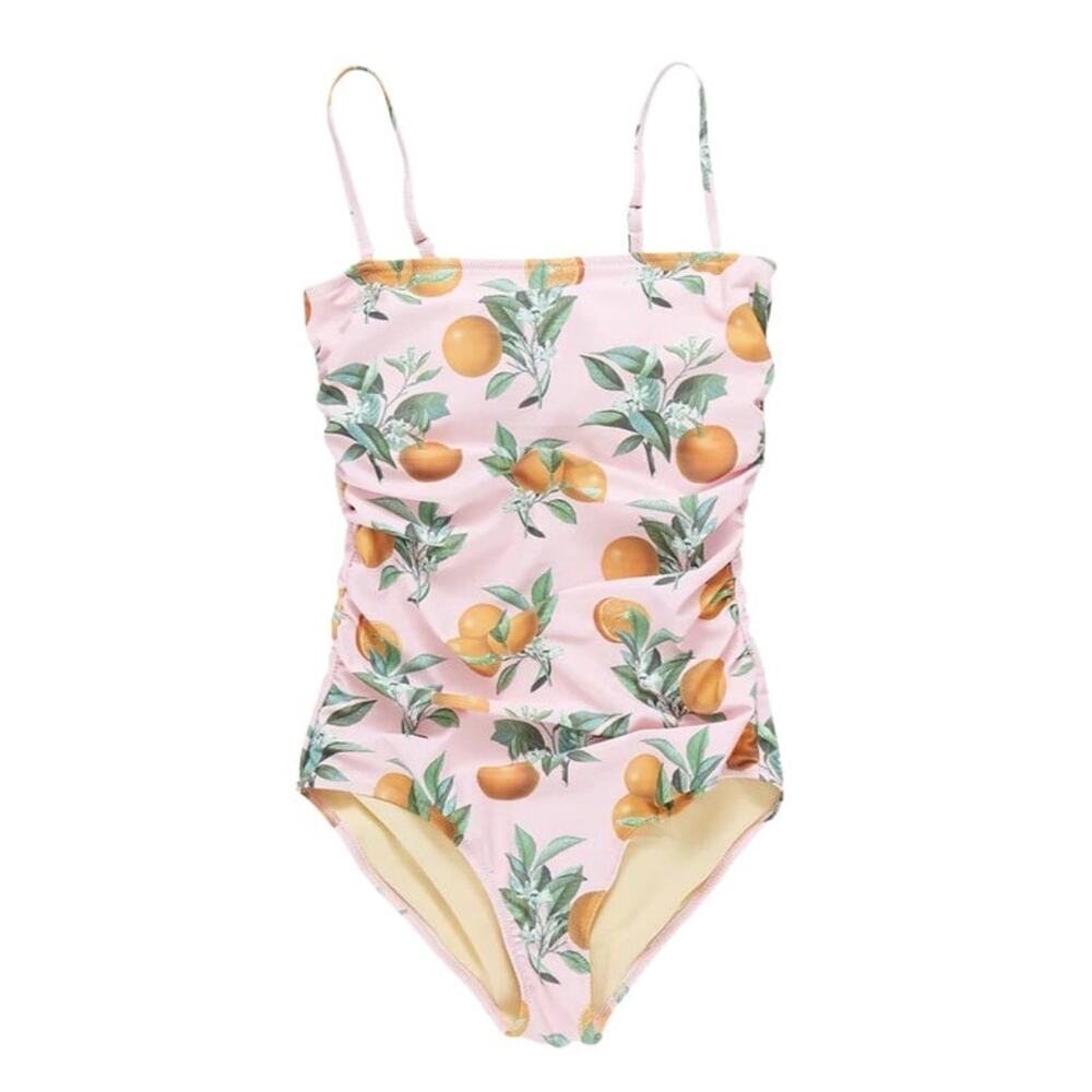 NEW Pink Chicken Women’s Sam Swimsuit in Pink Botanical Orange, Size XS, NWT